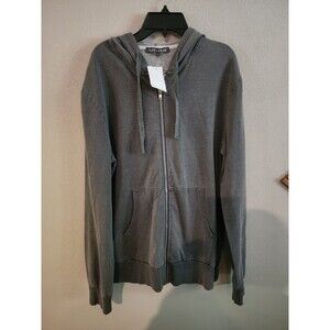 Slate & Stone Men’s Grey French Terry Knit Full Zip Hoodie Jacket Size M NWT